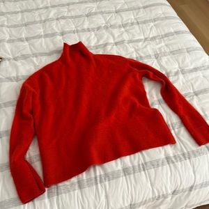 Everlane Red Cashmere Oversized Turtleneck women’s size XS great condition